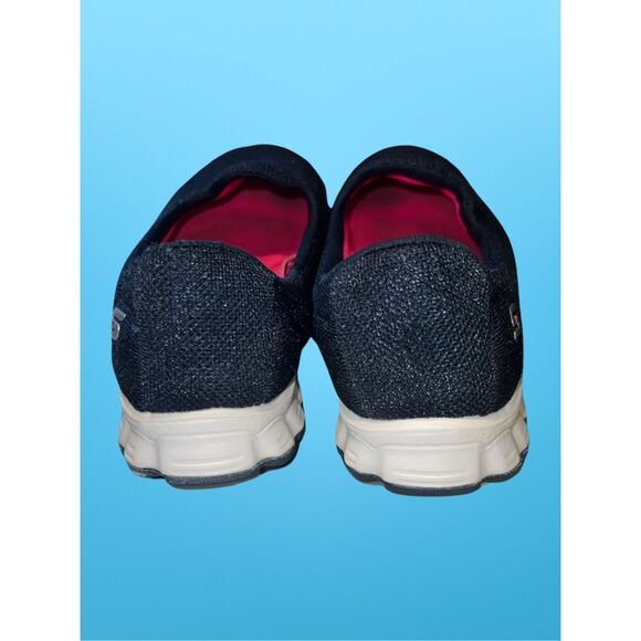 SKECHERS Women's Slip-on EZ Flex Breaktime Navy White Memory Foam Size 6 - Picture 3 of 7